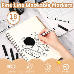 Fullhawl black ink is washable from hands and fabrics for easy cleanup