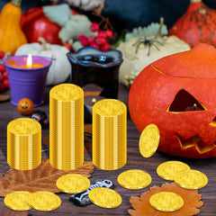 FULLIVE 200pcs coins in 1.4-inch size, lightweight and easy for craft projects.