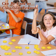 FULLIVE 200pcs gold coins are durable plastic, reusable for future parties.