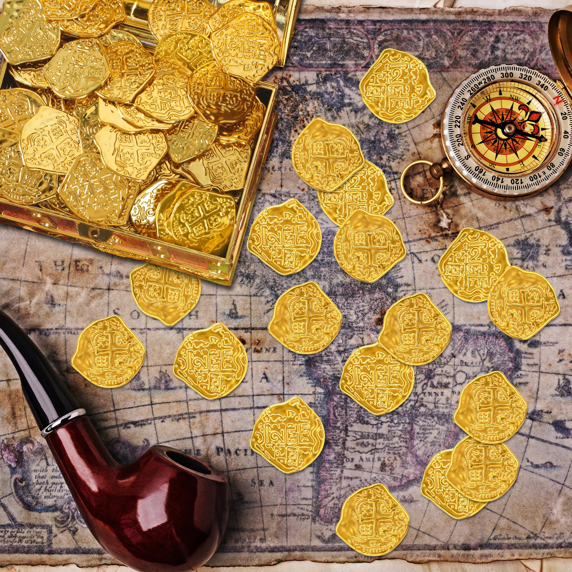 FULLIVE 1.38-inch coins provide sturdy loot for scavenger hunts and classroom games.