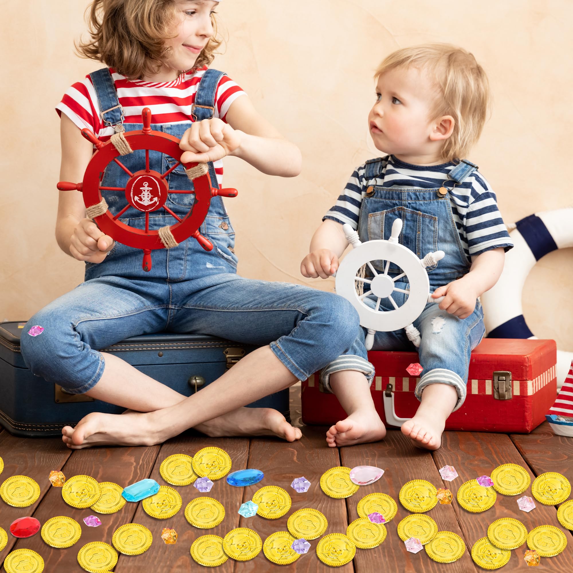 FULLIVE pirate coins hunt game props for treasure quests.