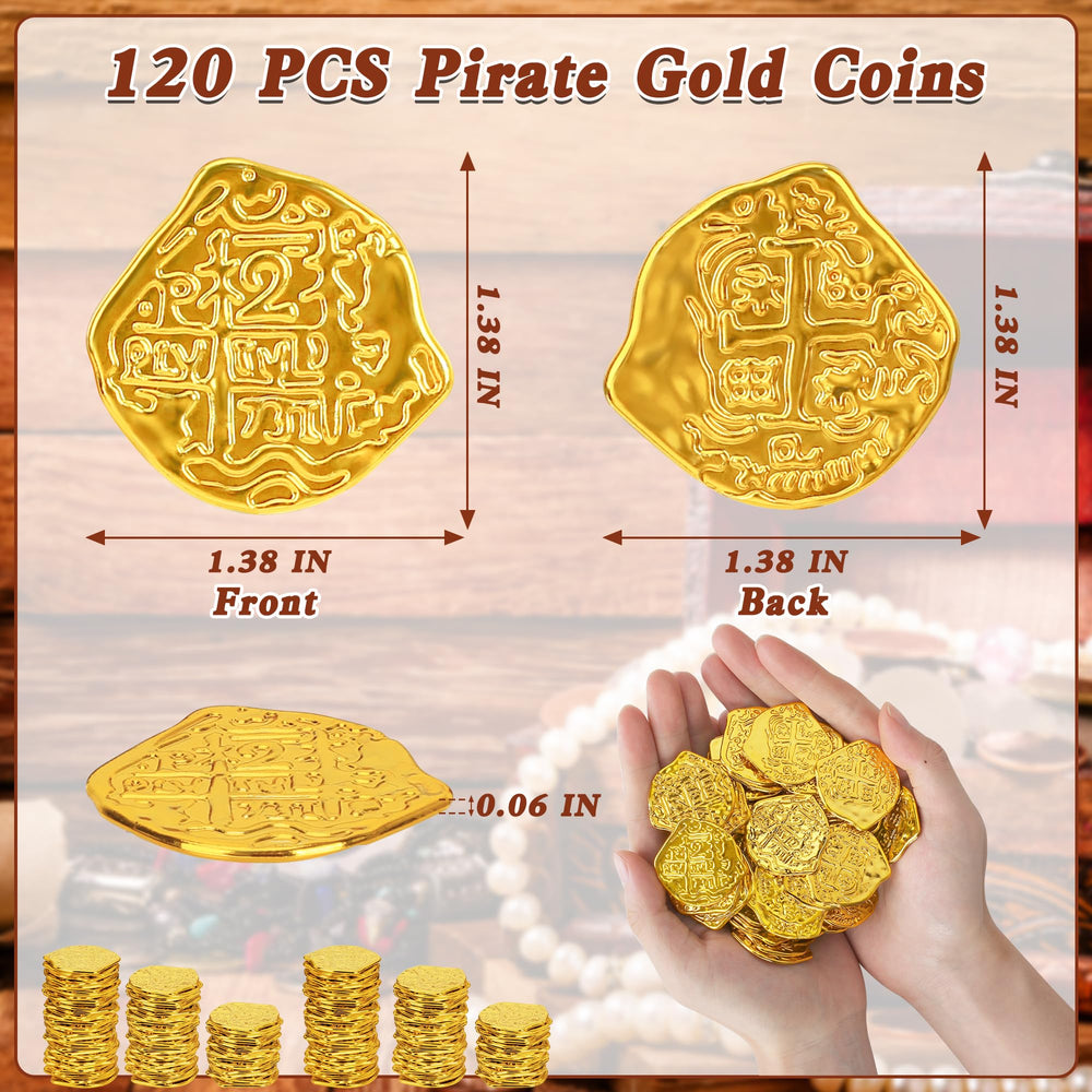 FULLIVE pirate skull and treasure chest coins highlight playful decor and interactive games.
