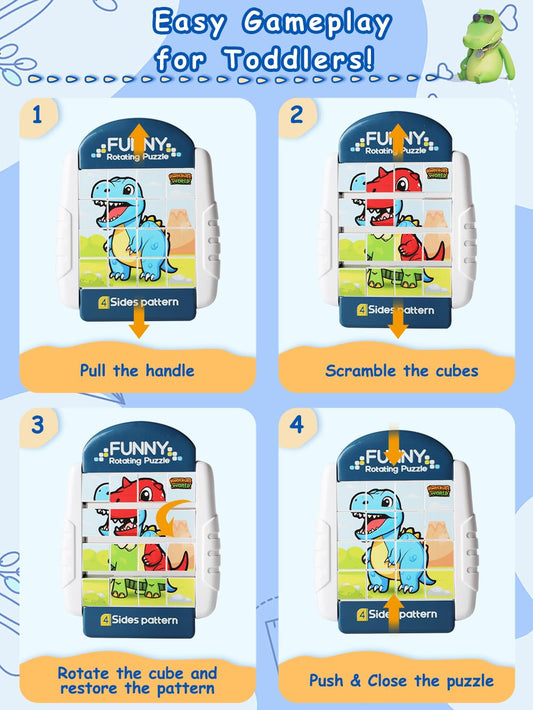 Fullware rotating puzzle on car ride for calm kid activity