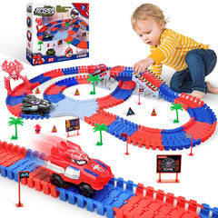 Fullware Spider Hero Race Track assembly demonstrates hands-on problem-solving for kids.