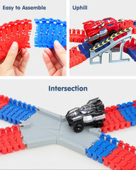 Fullware Spider cars speed along a flexible track, sparking imagination.