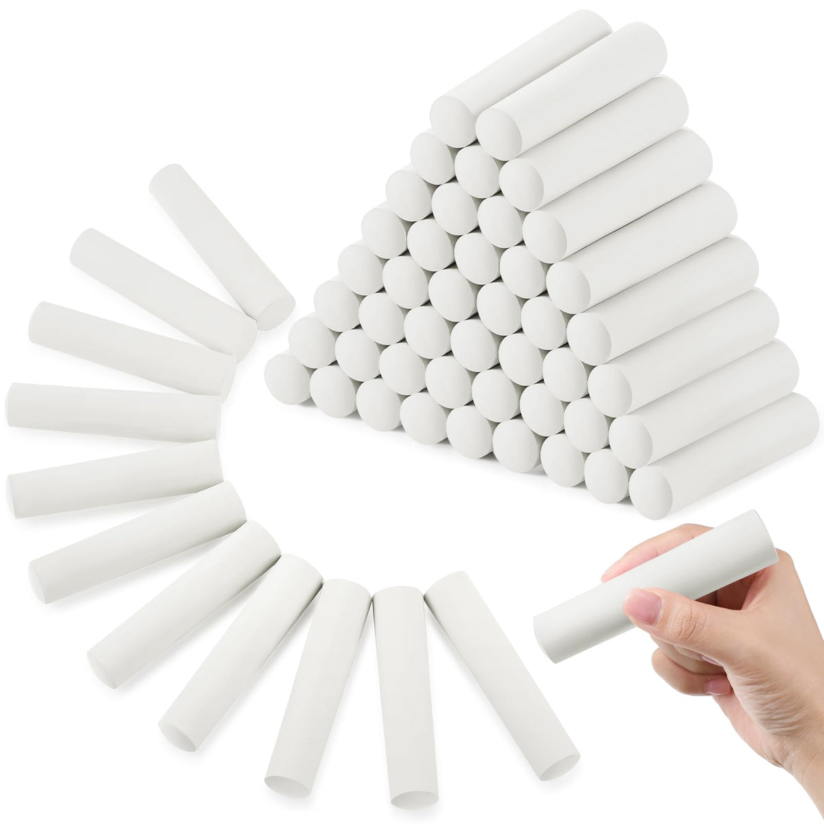 Fulmoon 80 Pcs Jumbo Sidewalk Chalk bulk pack for bold outdoor art.