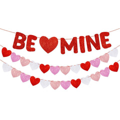 Fulmoon Be Mine banner glitter letters enhance festive Valentine's décor
