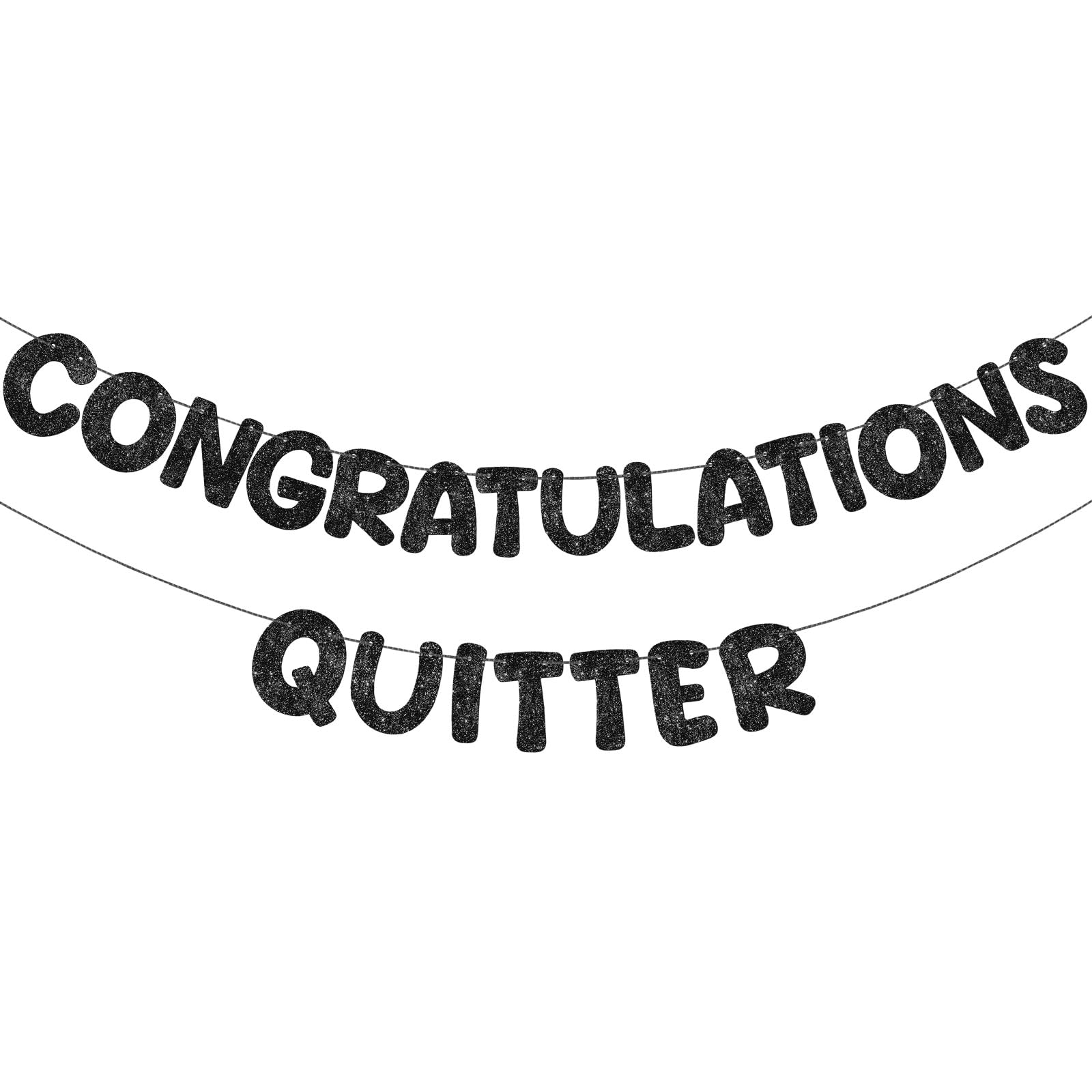 Fulmoon Congratulations Quitter banner prestrung for quick setup and instant impact.