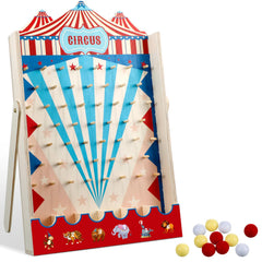 Fulmoon Disk Drop Game with 8 disks on a carnival board for family fun