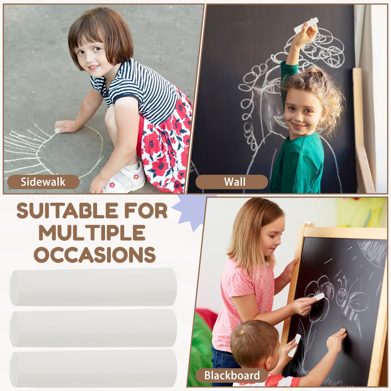 Fulmoon easy-to-hold chalks fit comfortable grip for precise lines.