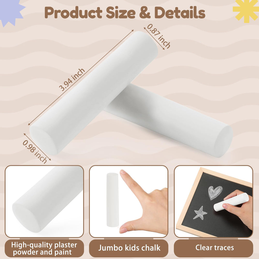 Fulmoon large sidewalk chalk sticks ideal for kids' outdoor drawing sessions.