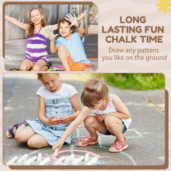 Fulmoon non-toxic sidewalk chalk safe for kids and adults.