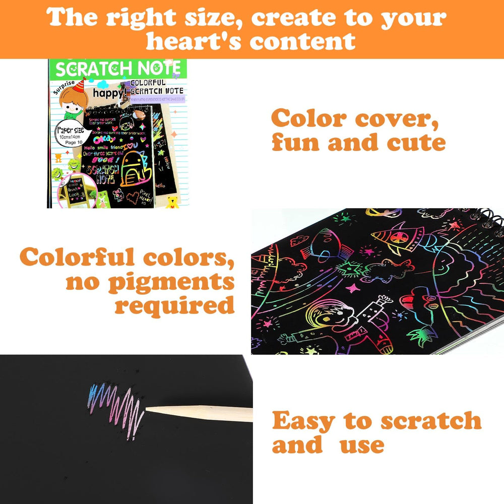 Fulmoon scratch paper colors appear as kids scratch to reveal art