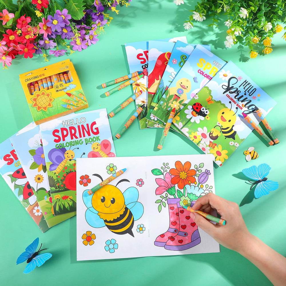 Fulmoon flower-designs pages provide cheerful scenes for focused coloring