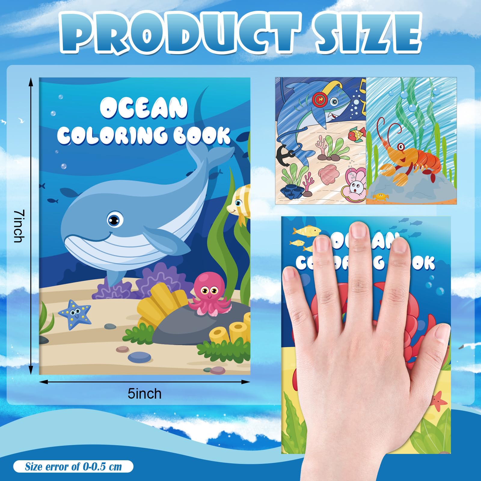 Fulmoon sea creature coloring pages open book with bold lines for beginners