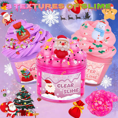 Fumeetplax pink clear slime with crystal shine for flexible crafting