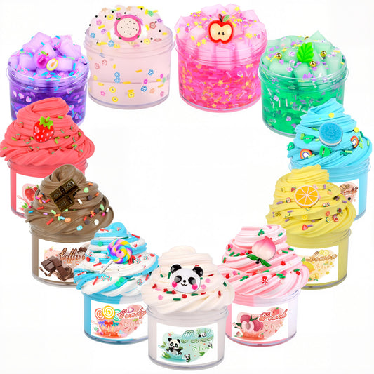Fumeetplax Scented Peach Clear Slime for creative play