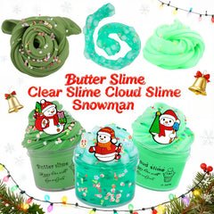 Fumeetplax Snowman Kit butter slime offers smooth, glossy surfaces for detailed features.