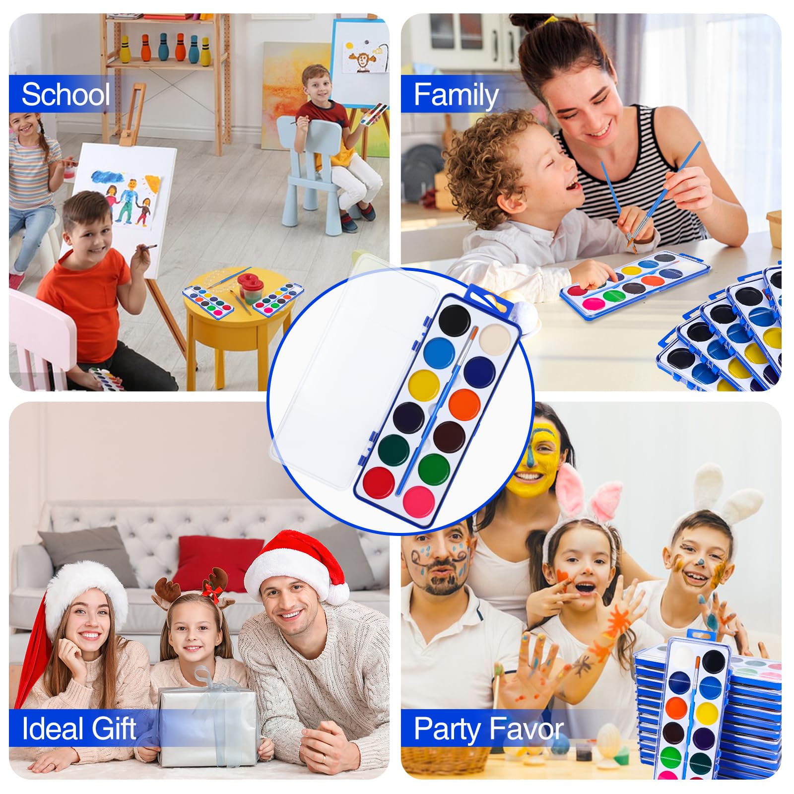 FUMILE classroom or party display featuring the watercolor set as a gift idea.