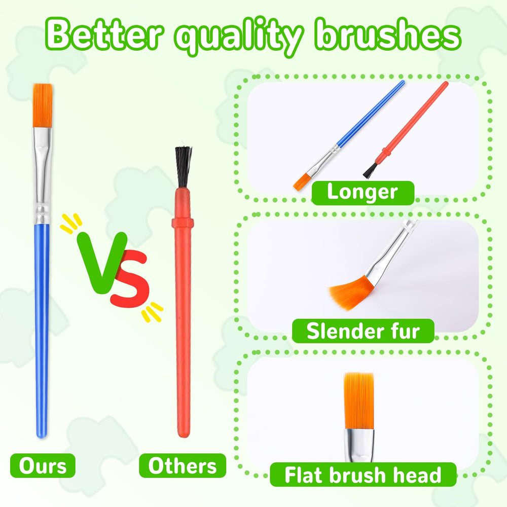 FUMILE kid-friendly paint brush provides easy grip for little painters.