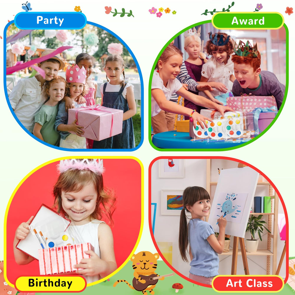 FUMILE non-toxic washable paints ensure easy cleanup after art time.