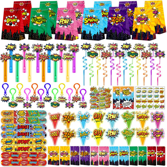 Fumogym Hero Party goodie bags showcase colorful treats and kid-approved rewards