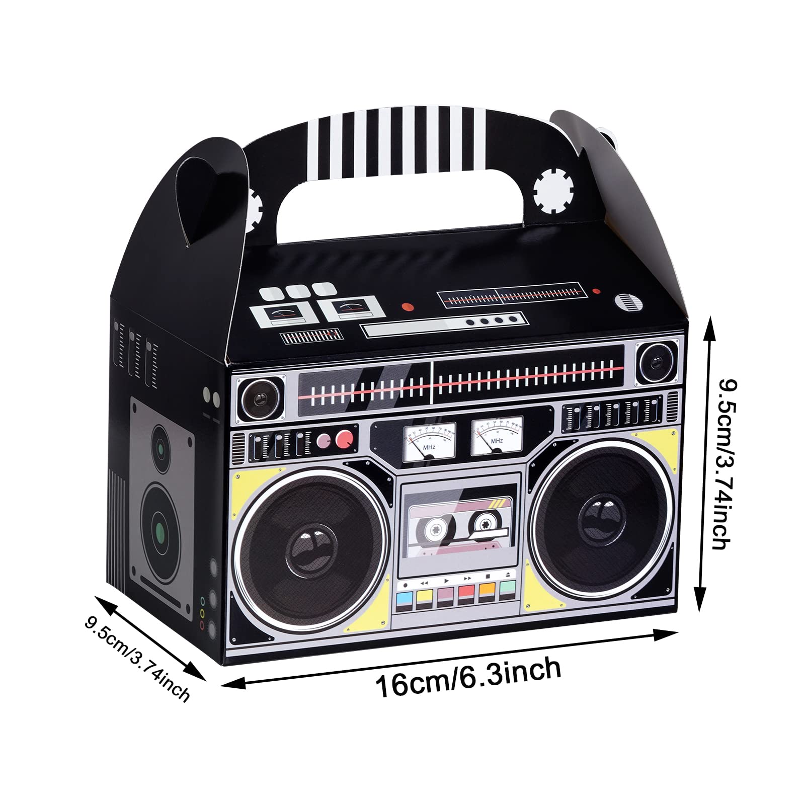 Fumwase retro boombox decor brightens 80s themed events and serves as a festive table accent