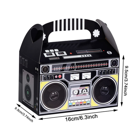 Fumwase retro boombox decor brightens 80s themed events and serves as a festive table accent