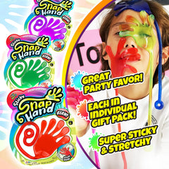Fun a Ton pink giant snap hand provides tactile fun and party-favor appeal.