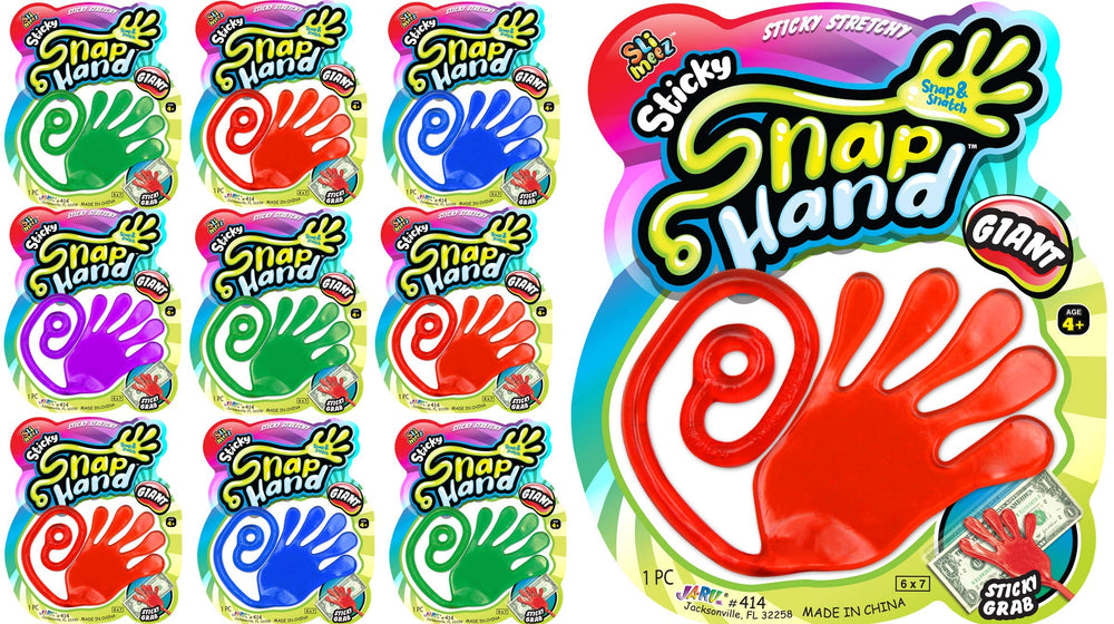 Fun a Ton giant snap hand red, ideal for tactile play and desk fun.