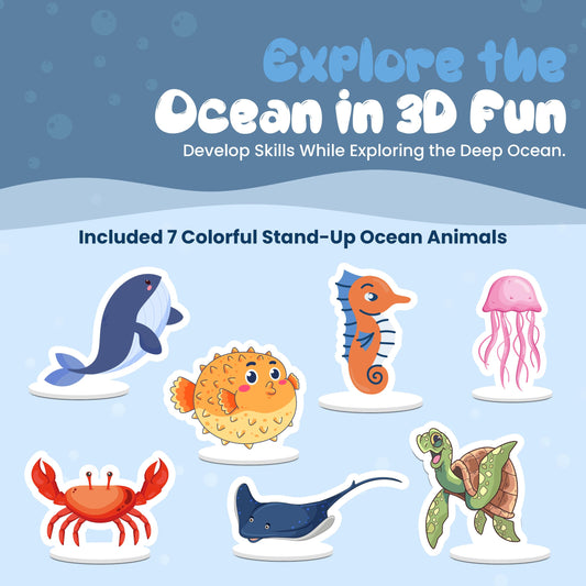 Fun Crafts International stand-up sea animals display enhances storytelling and scene-building.