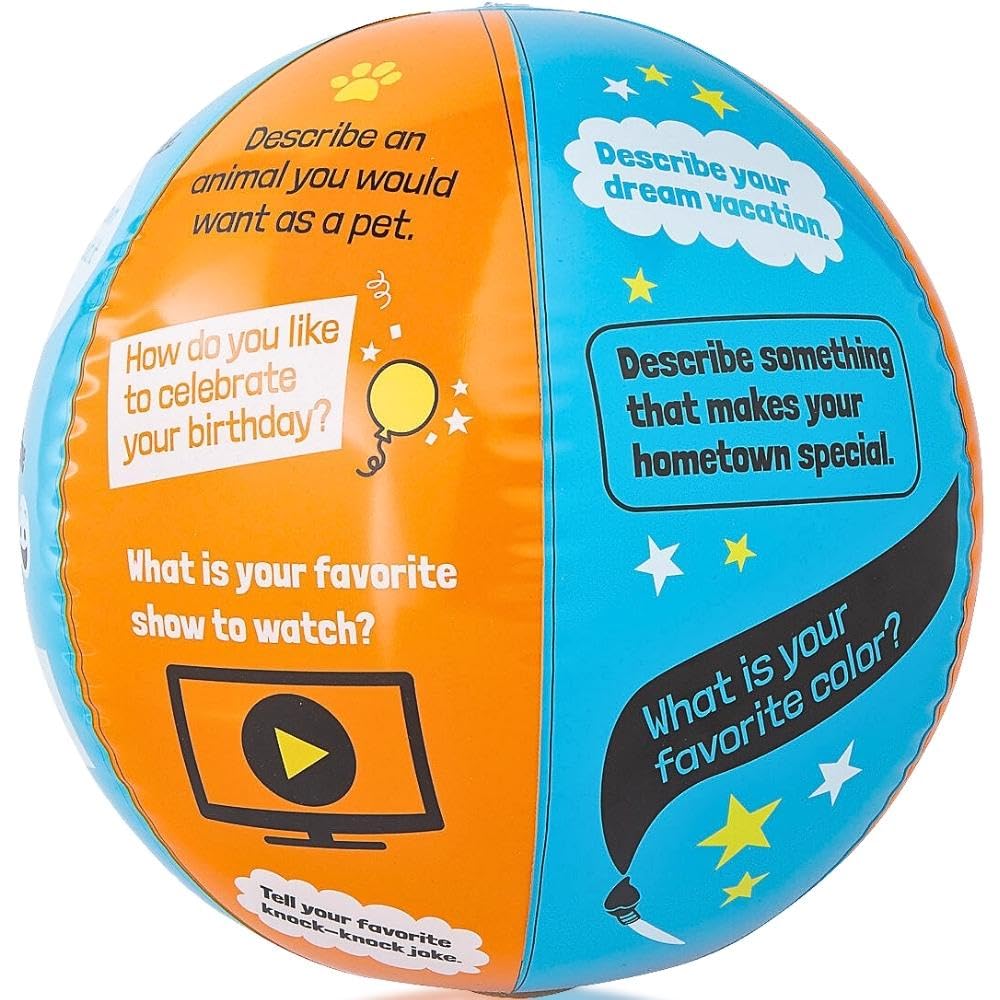 Fun Express All About Me ice breaker beach ball for classroom introductions.