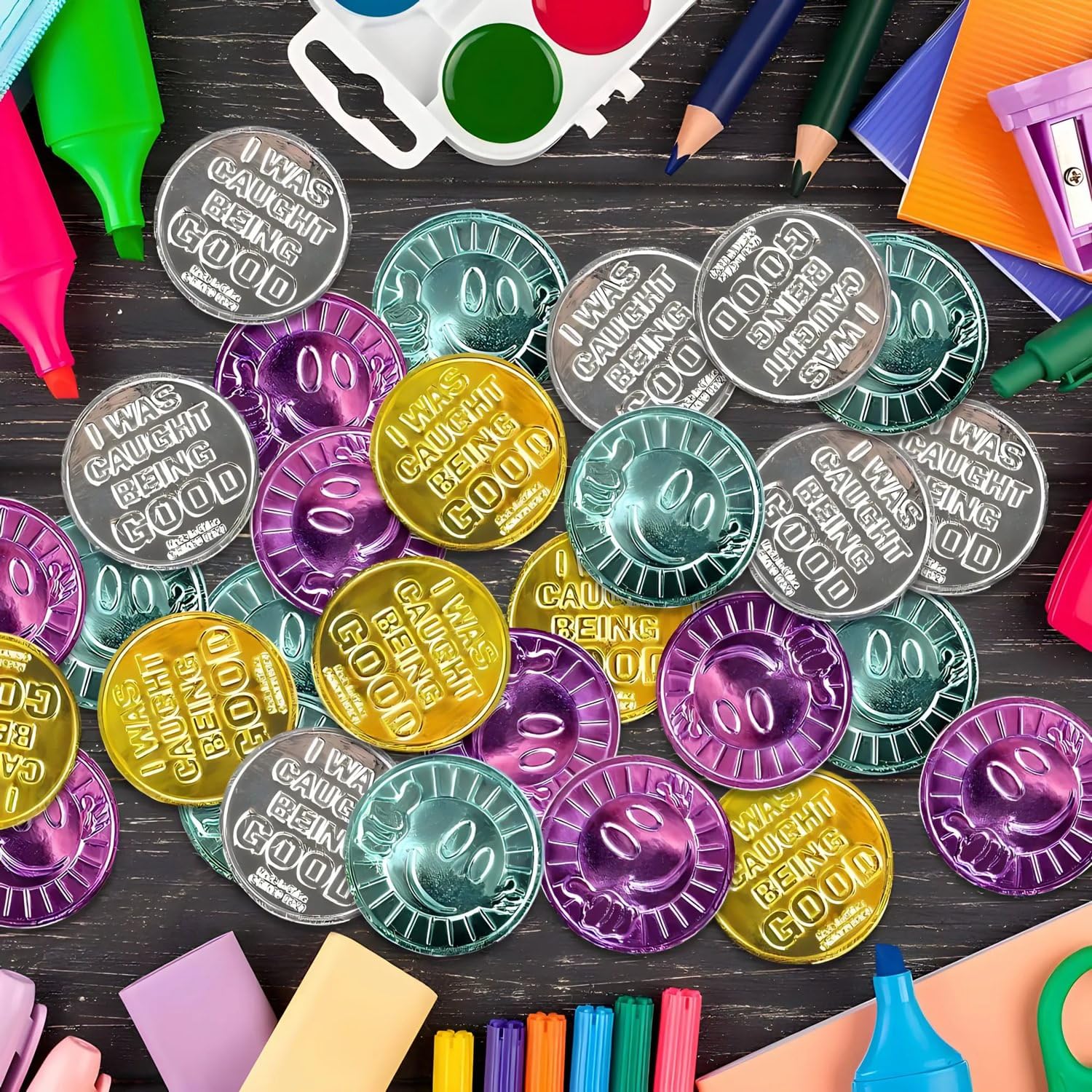 Fun Express 144-coin pack ready for quick distribution during lessons.