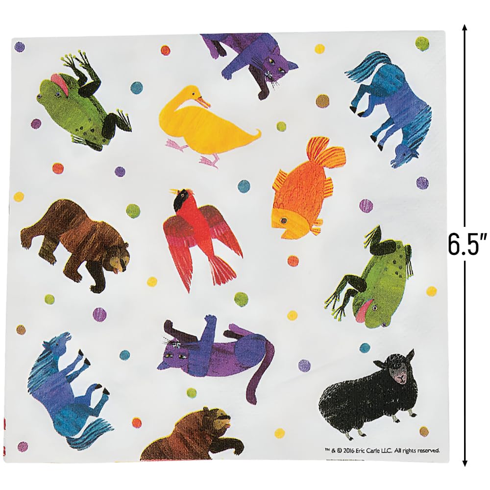 Fun Express Eric Carle Brown Bear colorful-napkins keep meals cheerful and clean.