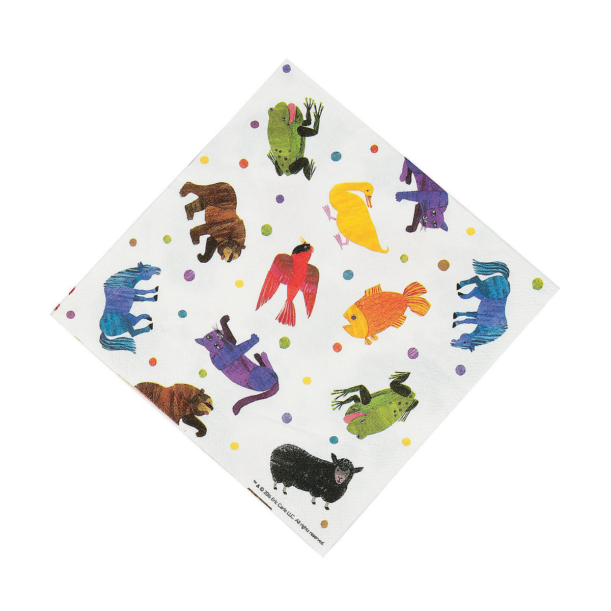 Fun Express Eric Carle Brown Bear luncheon napkins for colorful, mess-free celebrations.