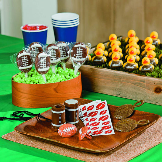 Fun Express football ducks serve as party favors for teammates.