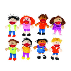 Fun Express hand puppets front view for engaging classroom storytelling