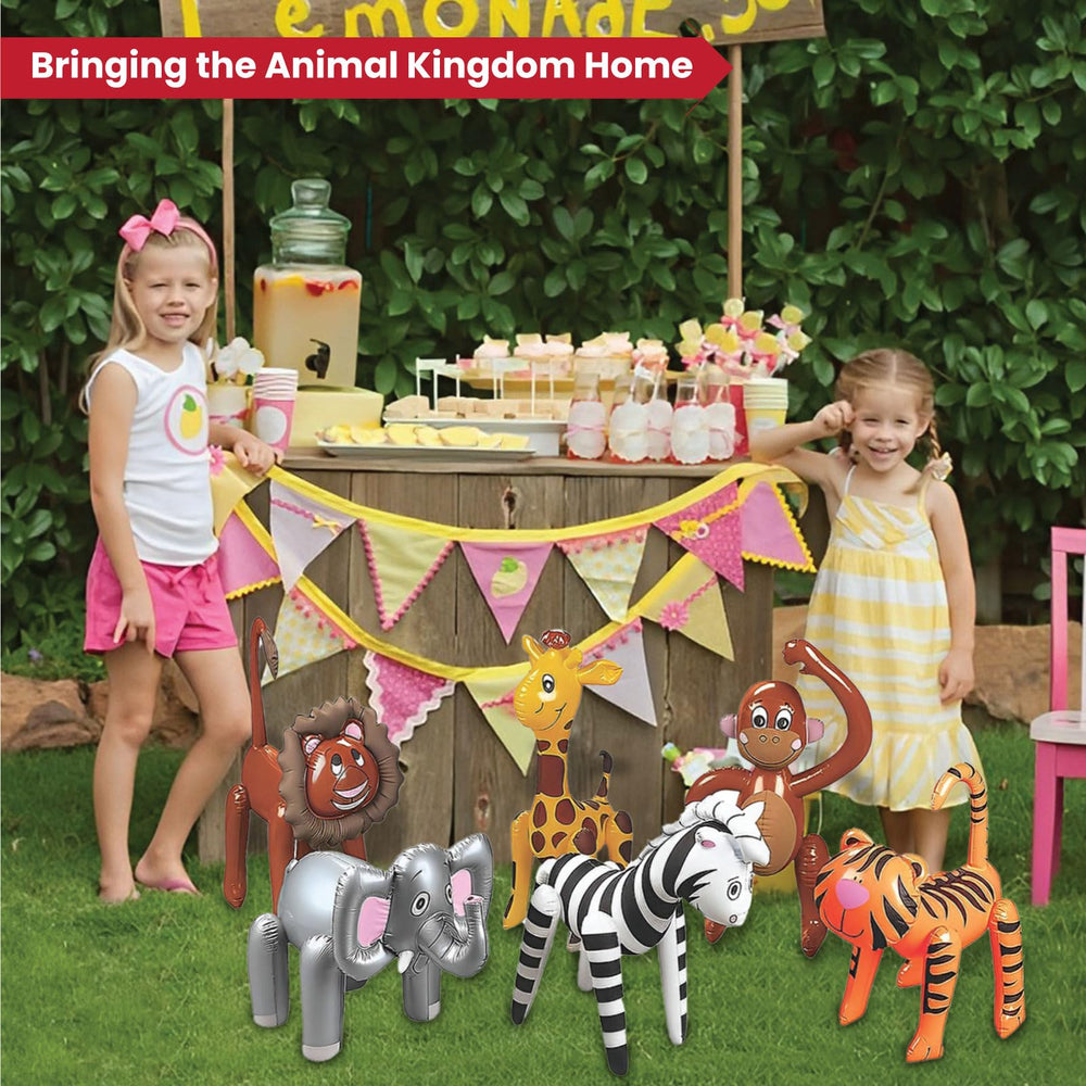 Fun Express inflatable giraffe creates height and whimsy at events.