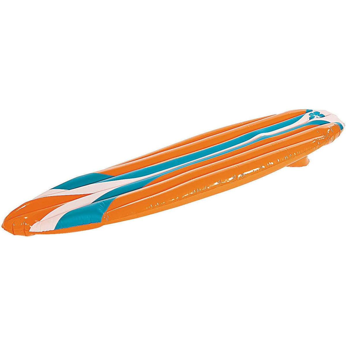 Fun Express inflatable surfboard 60x20 luau decor ideal for pool party ambiance.