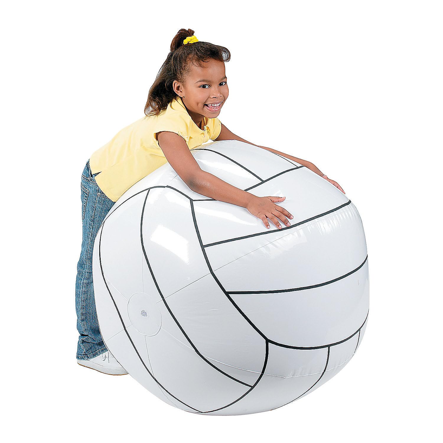 Fun Express jumbo inflatable volleyball, 30 inch, ready for active VBS games.