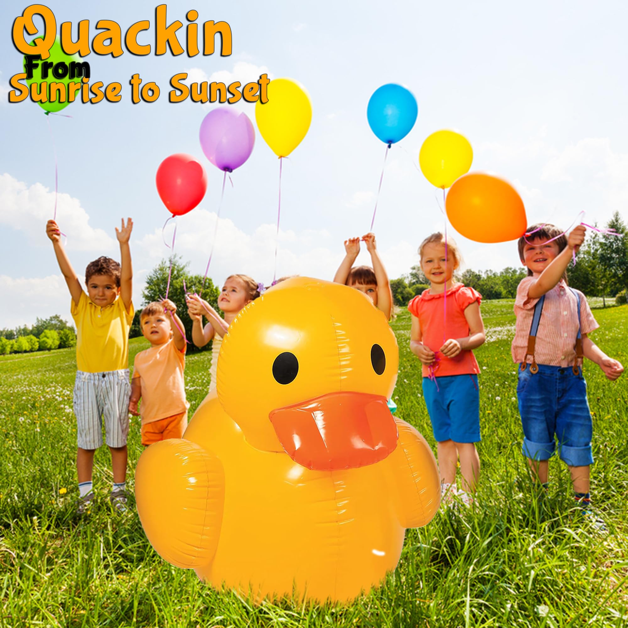 Fun Express oversized duck for pool parties and summer gatherings.