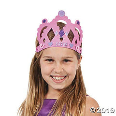 Fun Express self-adhesive shapes to personalize princess crowns