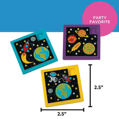 Fun Express Space Slide Puzzle showing galaxy and comets, perfect for vibrant party giveaways.
