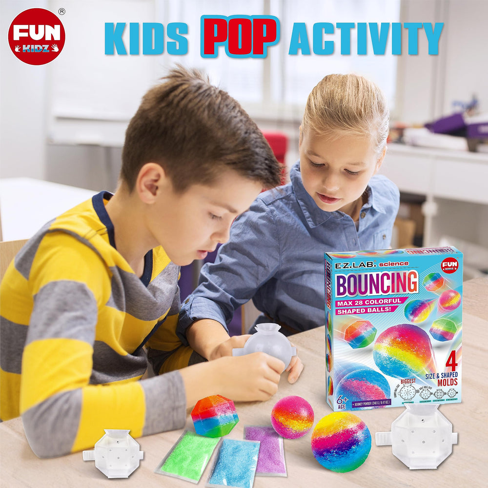FUN KIDZ Big Bouncy Ball Kit – mixed colors create unique, eye-catching balls