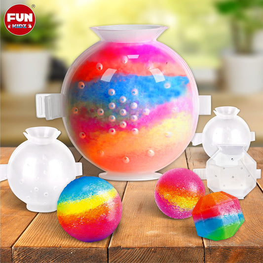 FUN KIDZ Big Bouncy Ball Kit – warm water soak activates crystal powder for ball creation