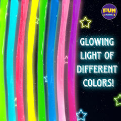 FUN KIDZ pink glow slime bottle adds colorful glow party vibes