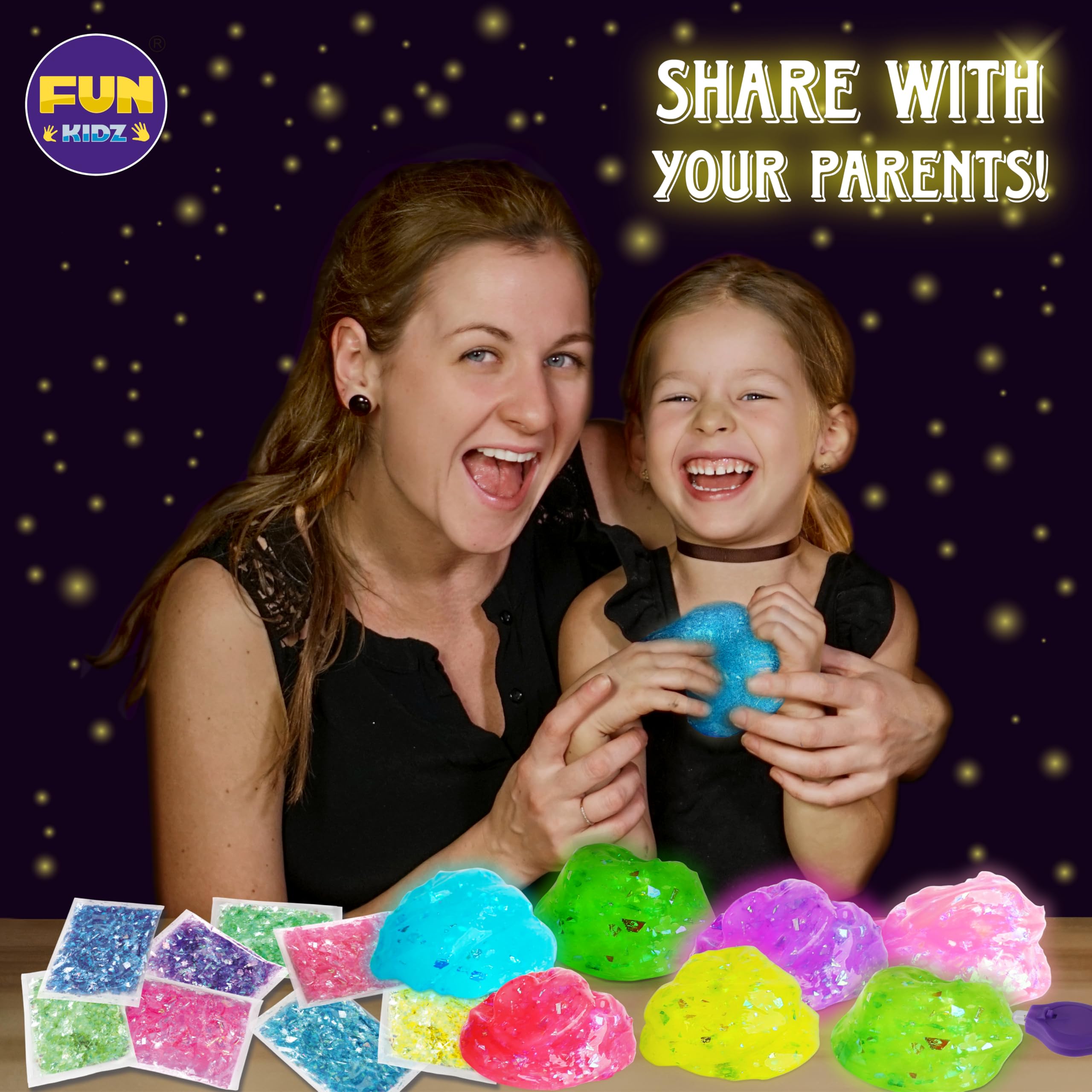 FUN KIDZ soft non-sticky slime ensures safe squeezes