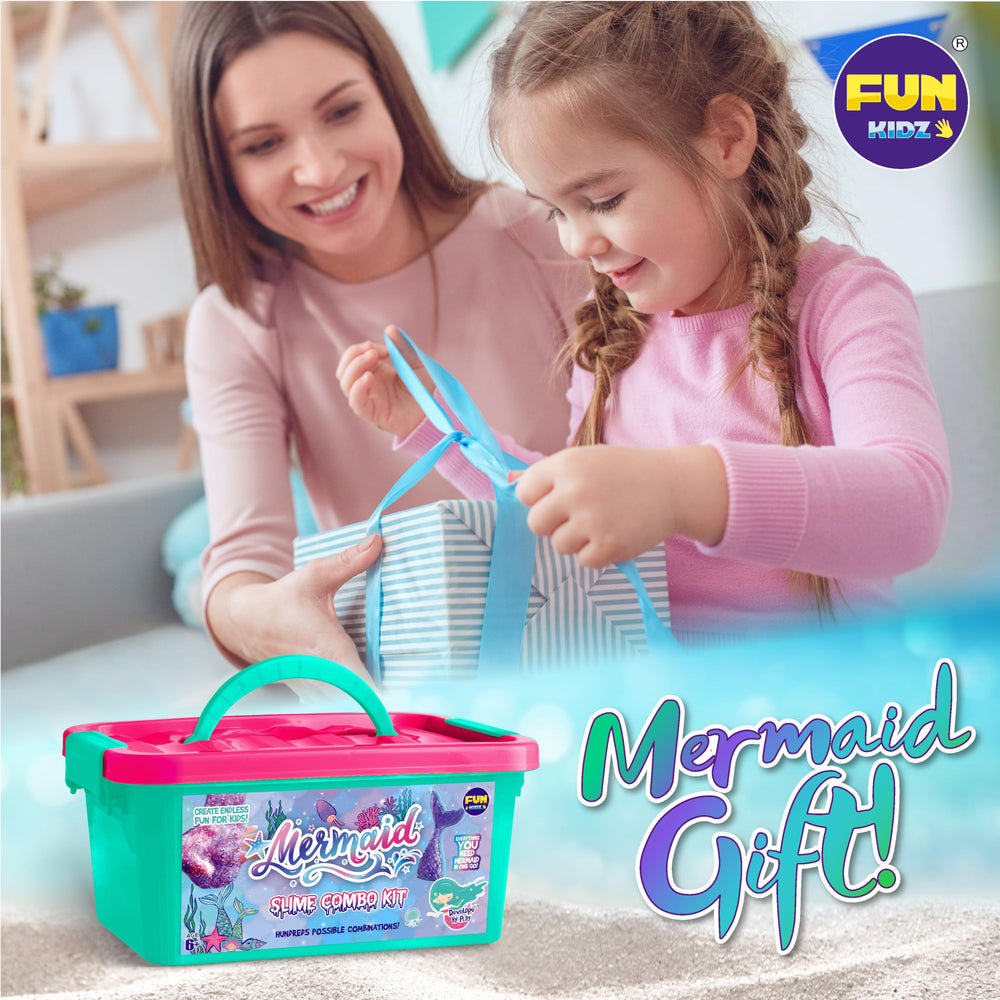 FunKidz Mermaid Slime Kit party time bundles slime fun for groups.
