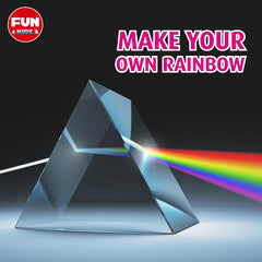 FUN KIDZ triangular prism light split demonstrates rainbow colors safely
