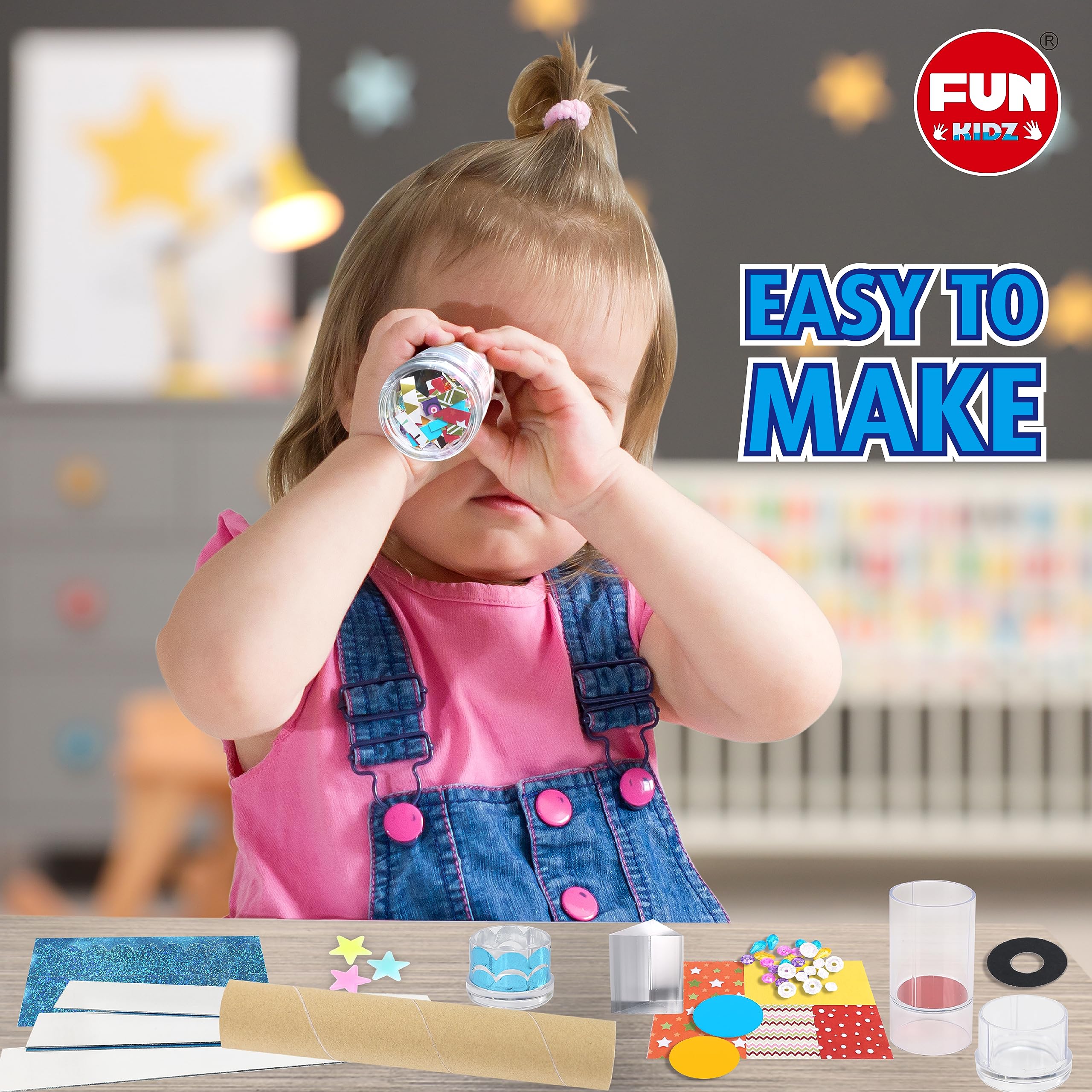 FUN KIDZ Twins Kaleidoscope Kit prism play highlights light splitting with a prism